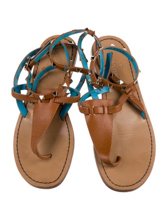 Valentino Leather Gladiator Sandals