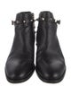 Valentino Rockstud Accents Leather Moto Boots