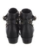 Valentino Rockstud Accents Leather Moto Boots