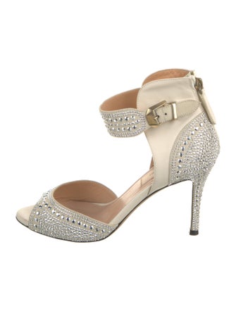 Valentino Leather Studded Accents Sandals