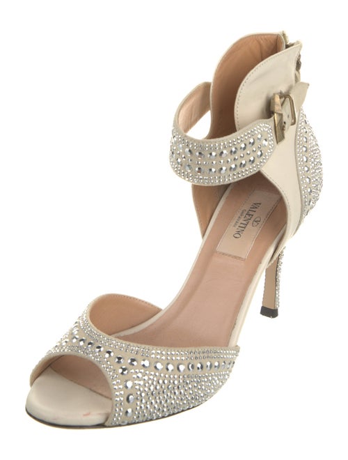 Valentino Leather Studded Accents Sandals