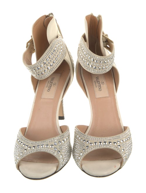 Valentino Leather Studded Accents Sandals