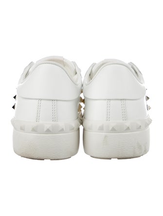 Valentino Rockstud Accents Leather Sneakers
