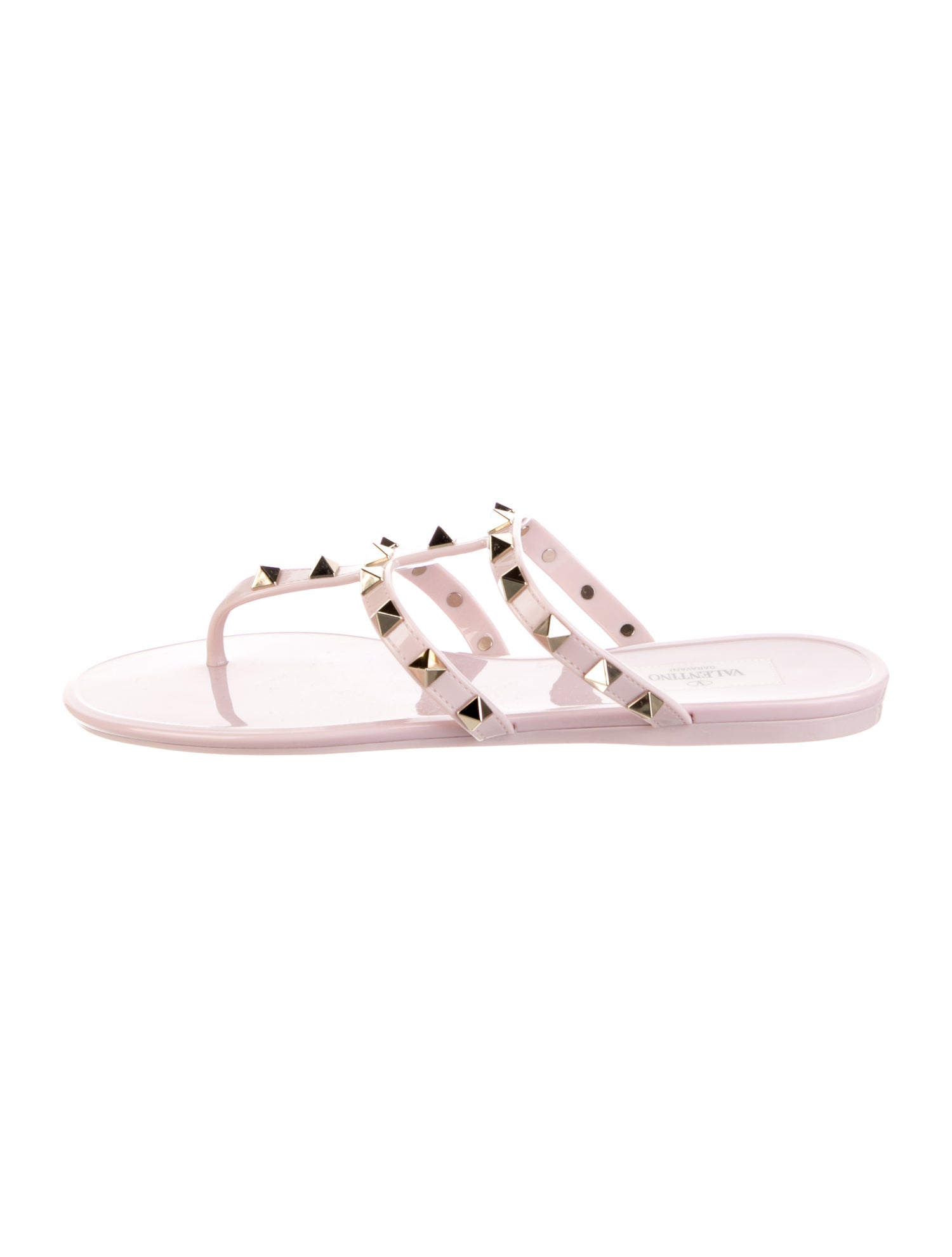 Valentino Rockstud Accents Rubber Flip Flops