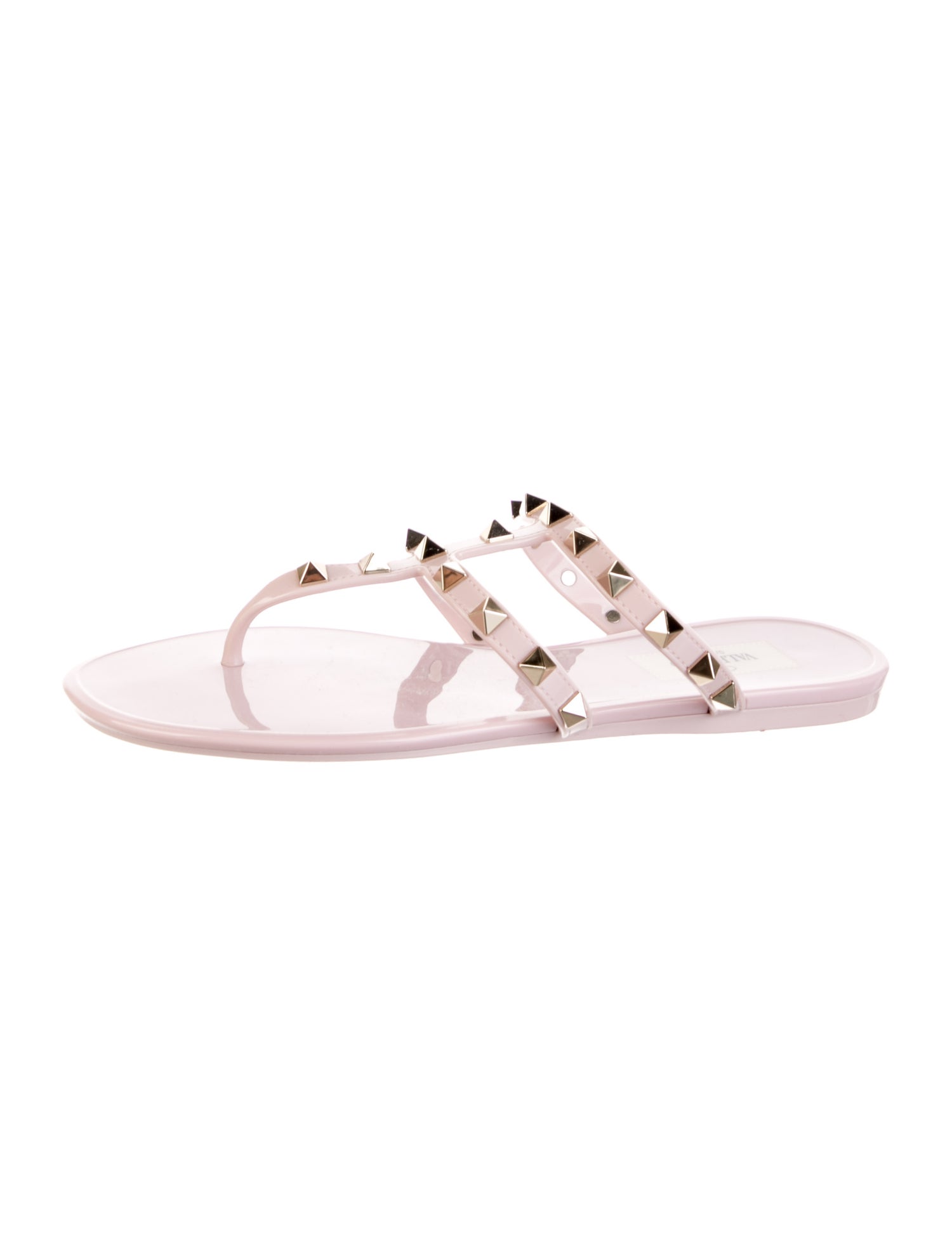 Valentino Rockstud Accents Rubber Flip Flops