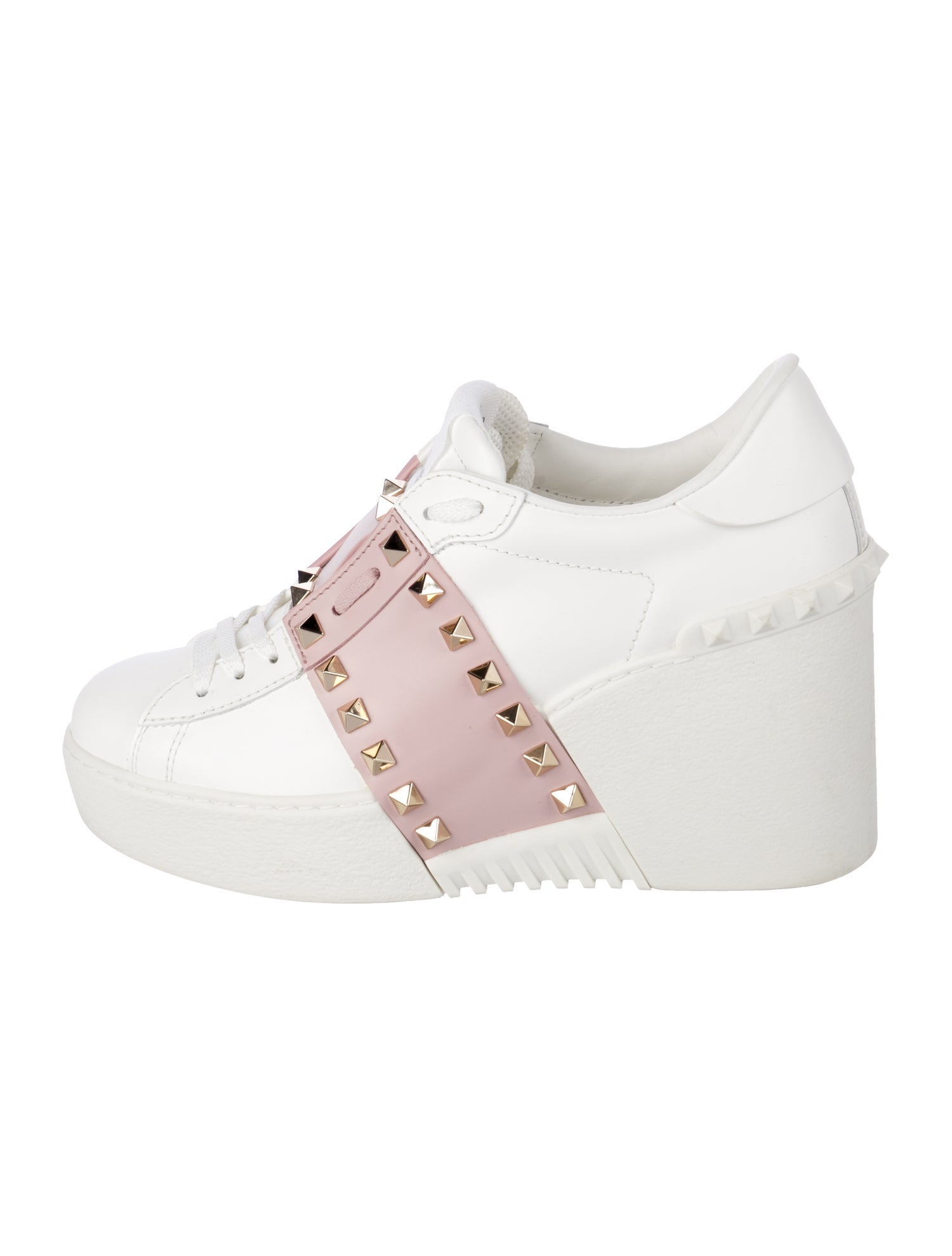Valentino Leather Wedge Sneakers