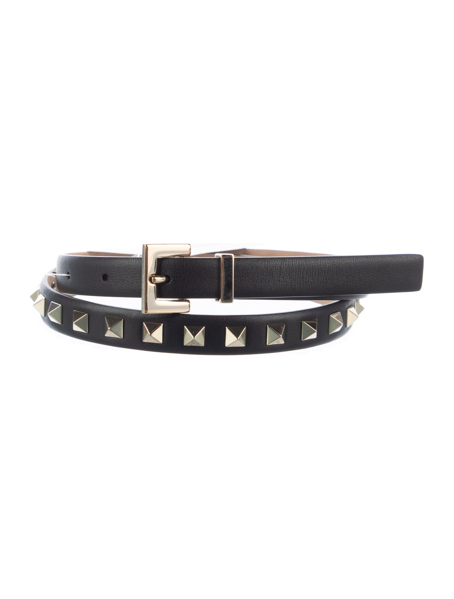 Valentino Rockstud Accents Skinny Belt
