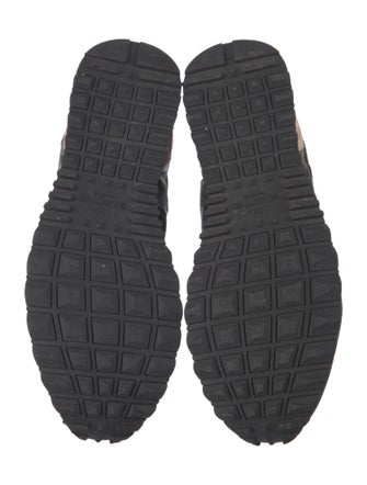 Valentino Rockstud Accents Leather Sneakers