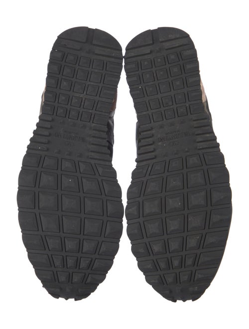 Valentino Rockstud Accents Leather Sneakers