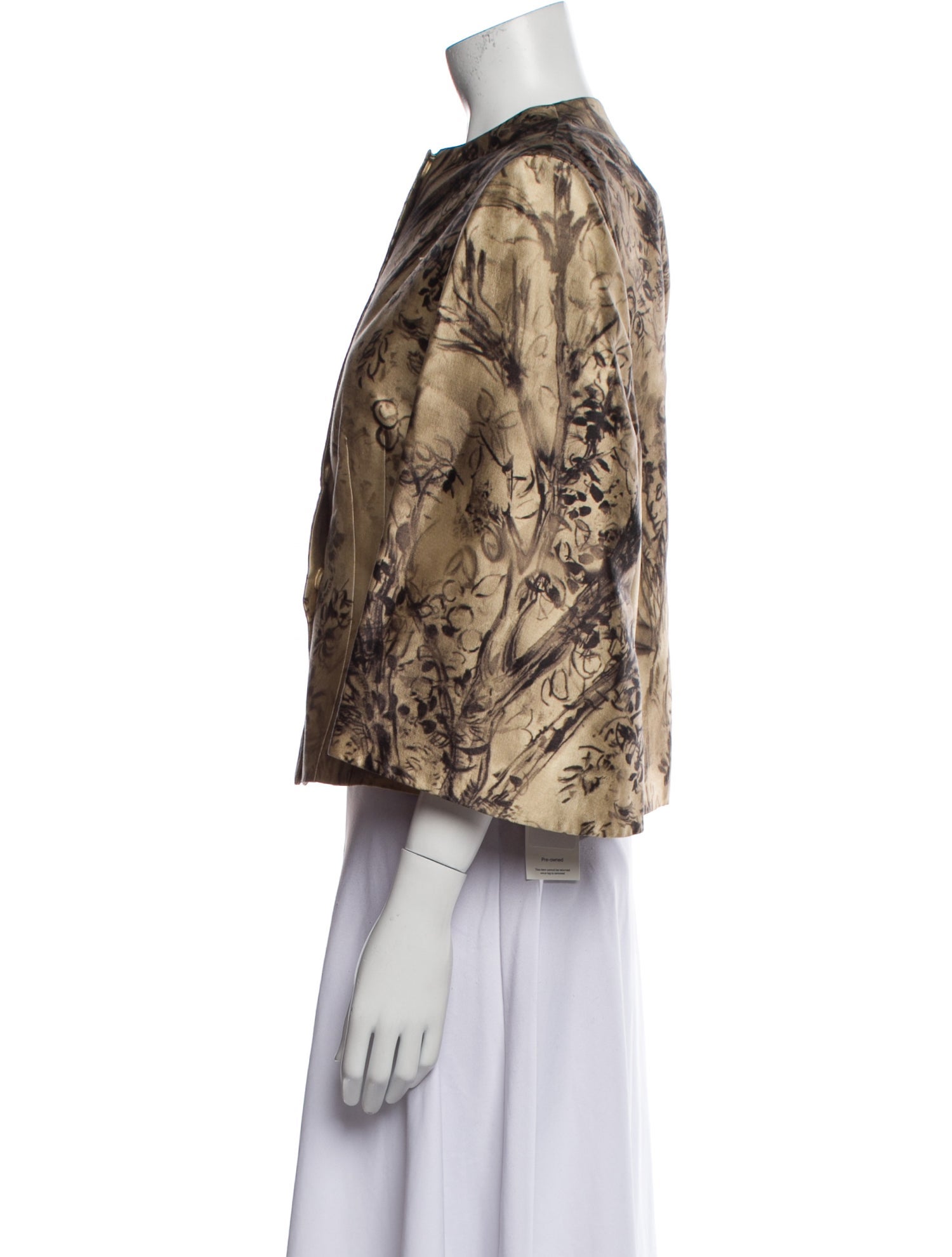 Valentino Silk Floral Print Evening Jacket