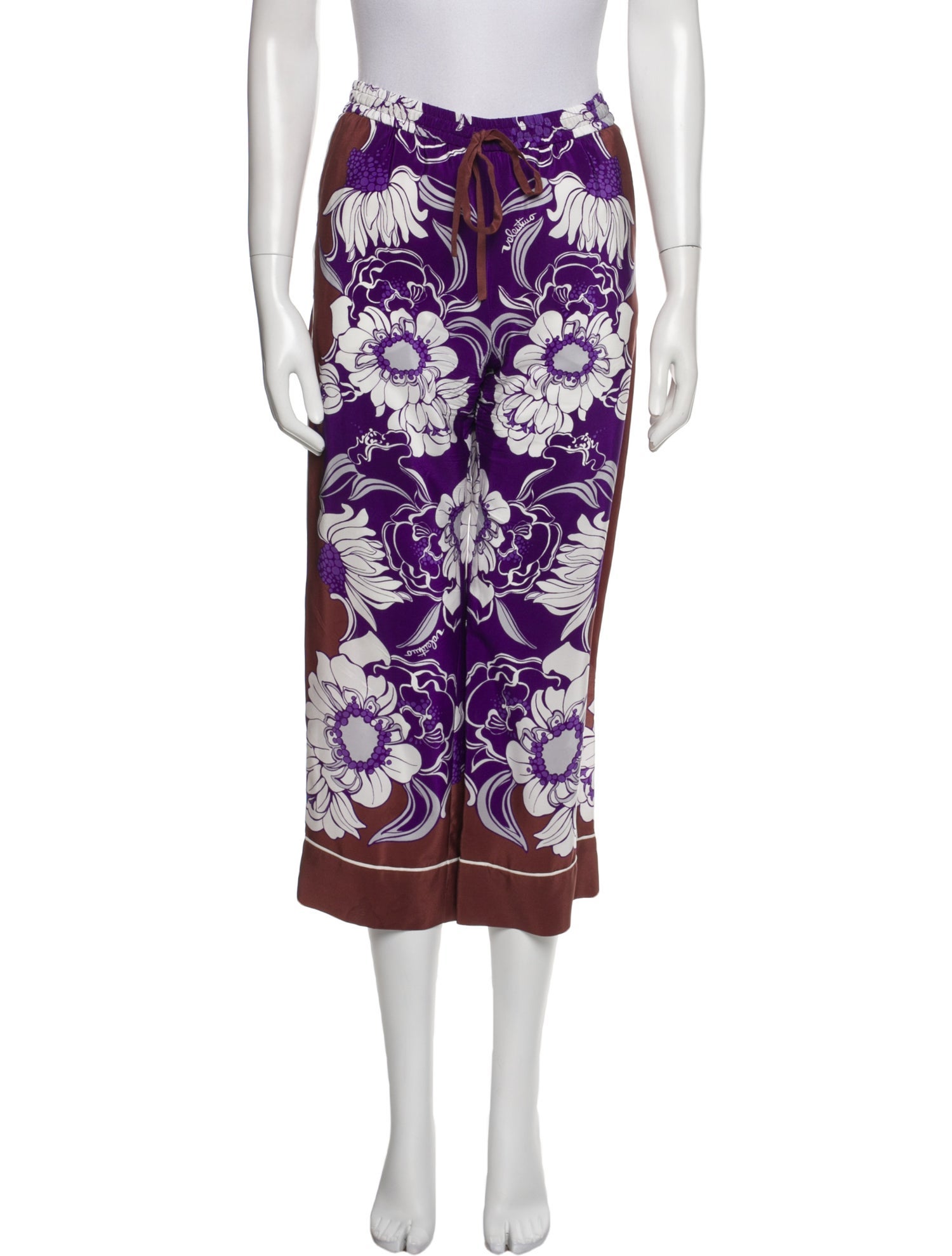 Valentino Silk Wide Leg Pants