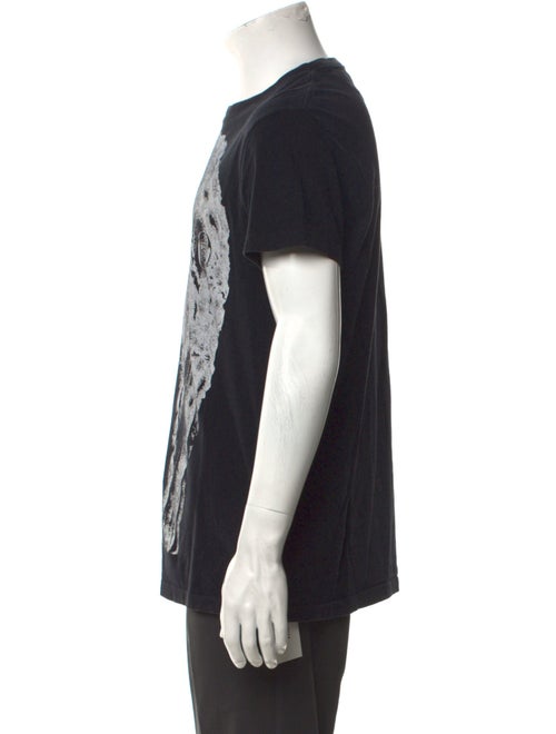 Valentino Graphic Print Short Sleeve Denim Shirt