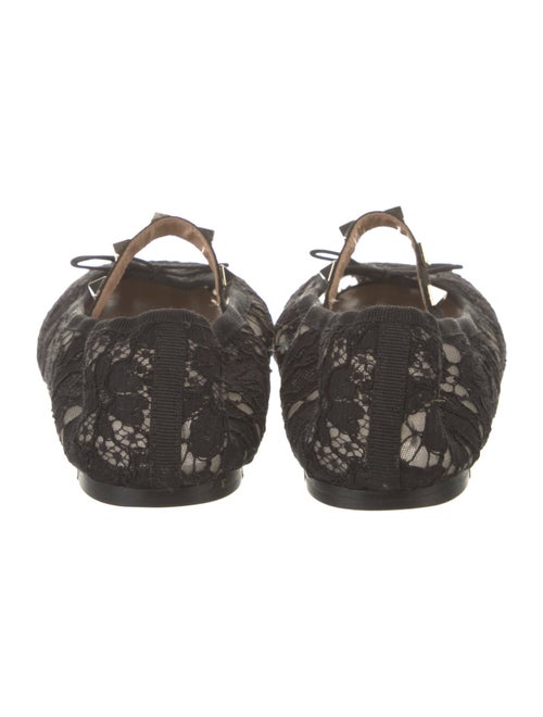 Valentino Rockstud Accents Lace Mary Jane Flats