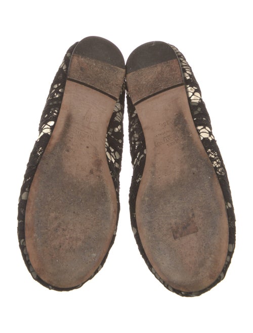 Valentino Rockstud Accents Lace Mary Jane Flats