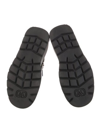 Valentino Rockstud Accents Leather Chelsea Boots