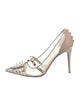 Valentino Rockstud Accents Leather Pumps