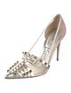 Valentino Rockstud Accents Leather Pumps