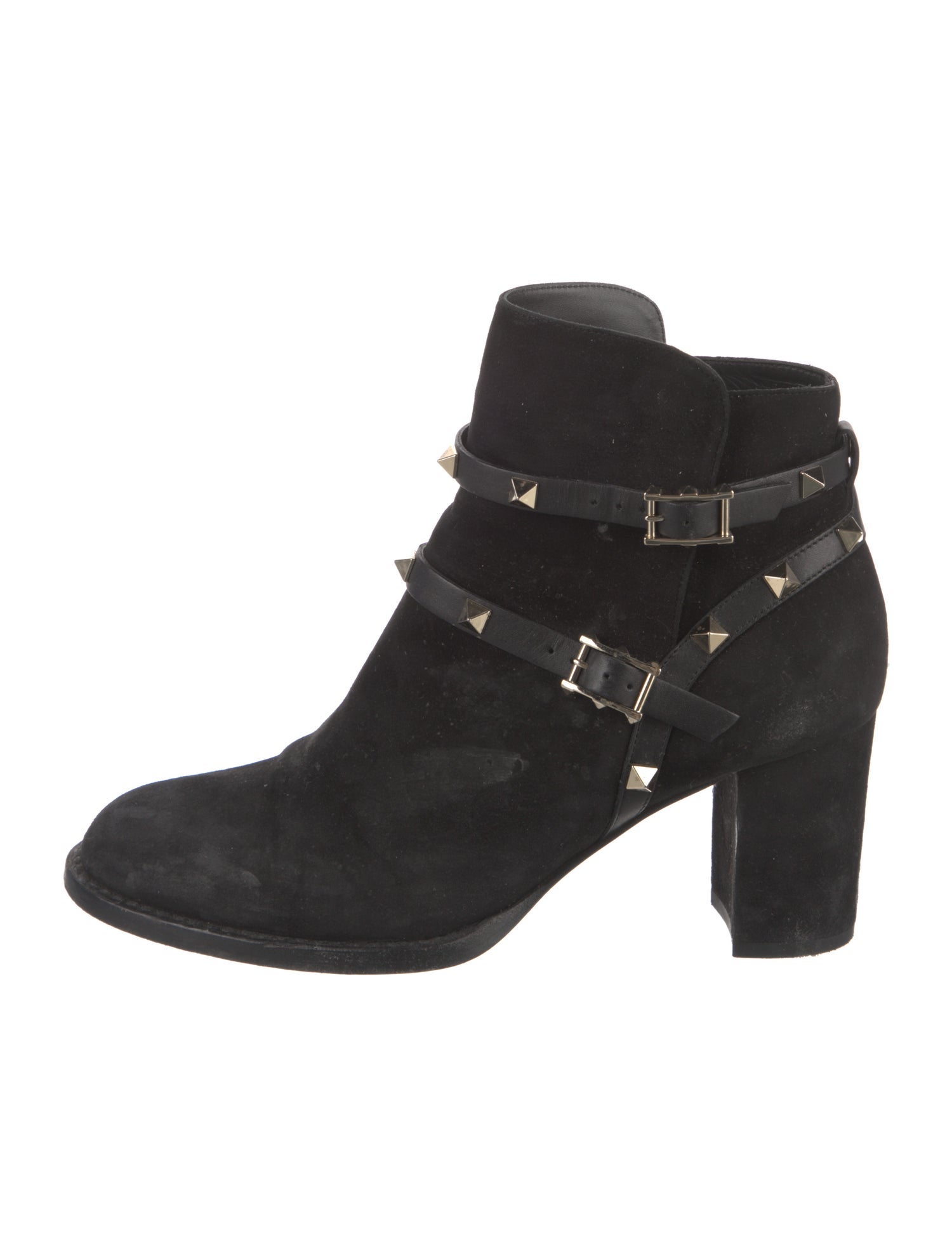 Valentino Rockstud Accents Suede Boots