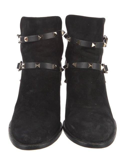 Valentino Rockstud Accents Suede Boots