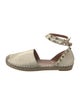 Valentino Rockstud Accents Leather Espadrilles