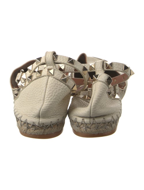 Valentino Rockstud Accents Leather Espadrilles