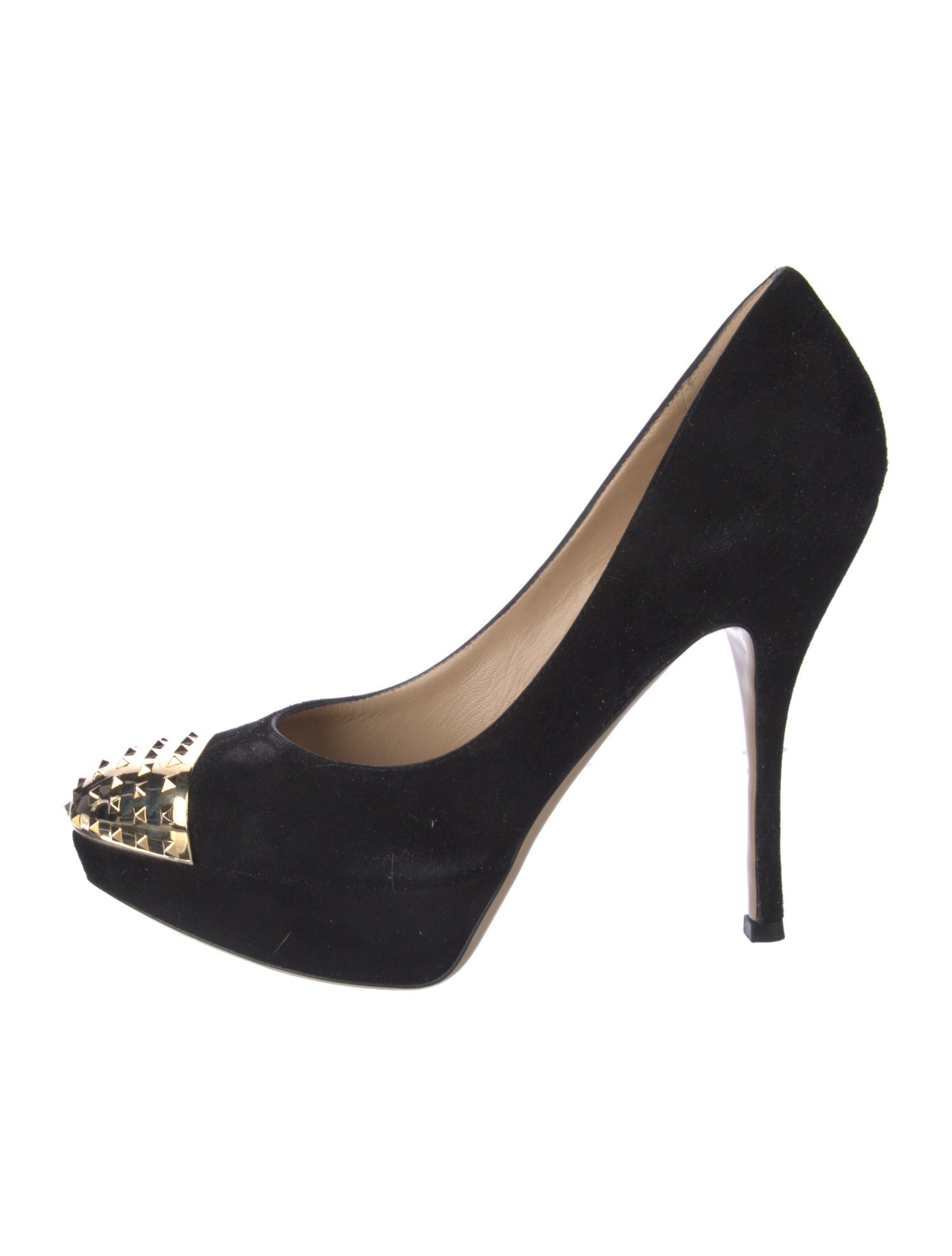 Valentino Rockstud Accents Suede Pumps