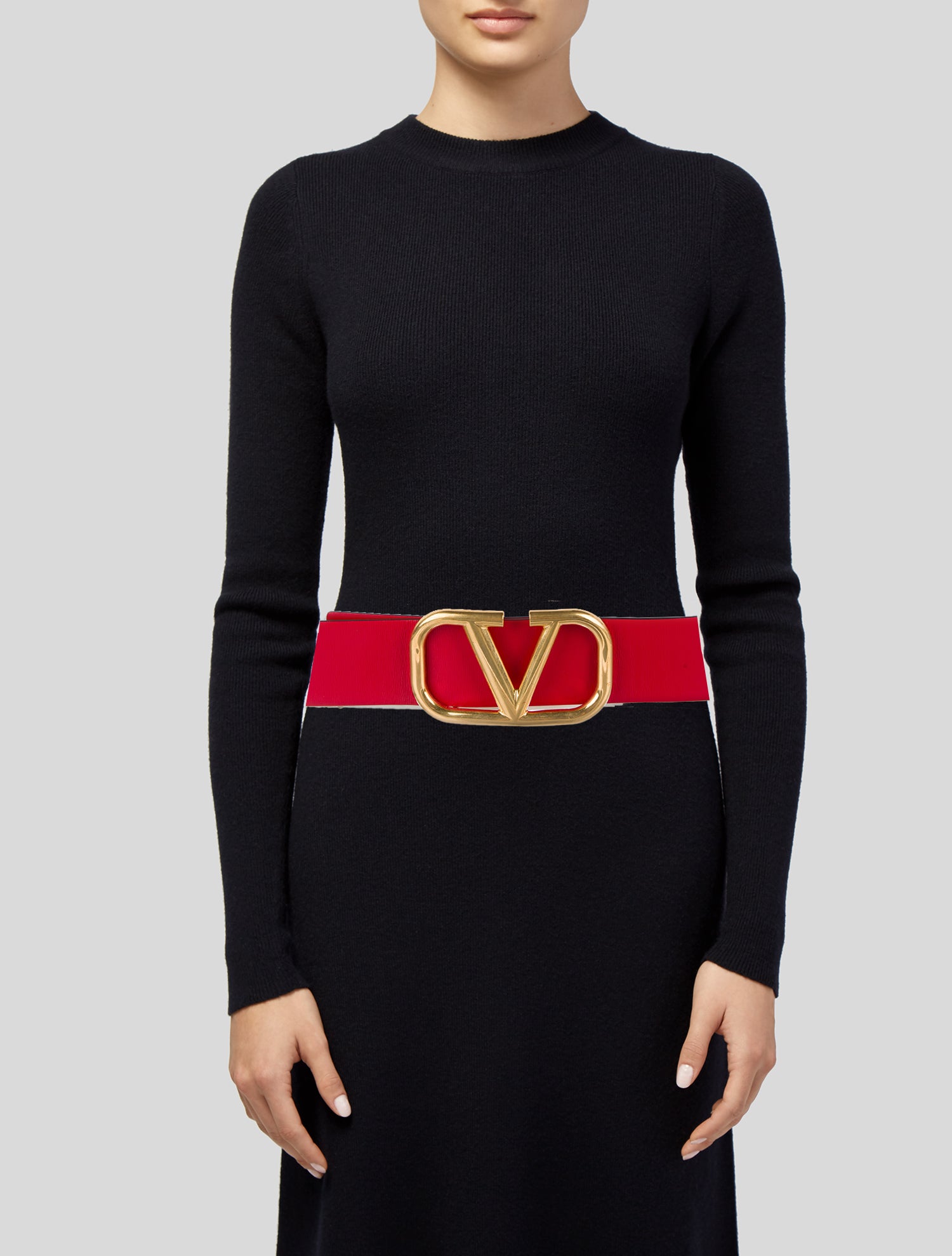 Valentino Wide Leather Belt