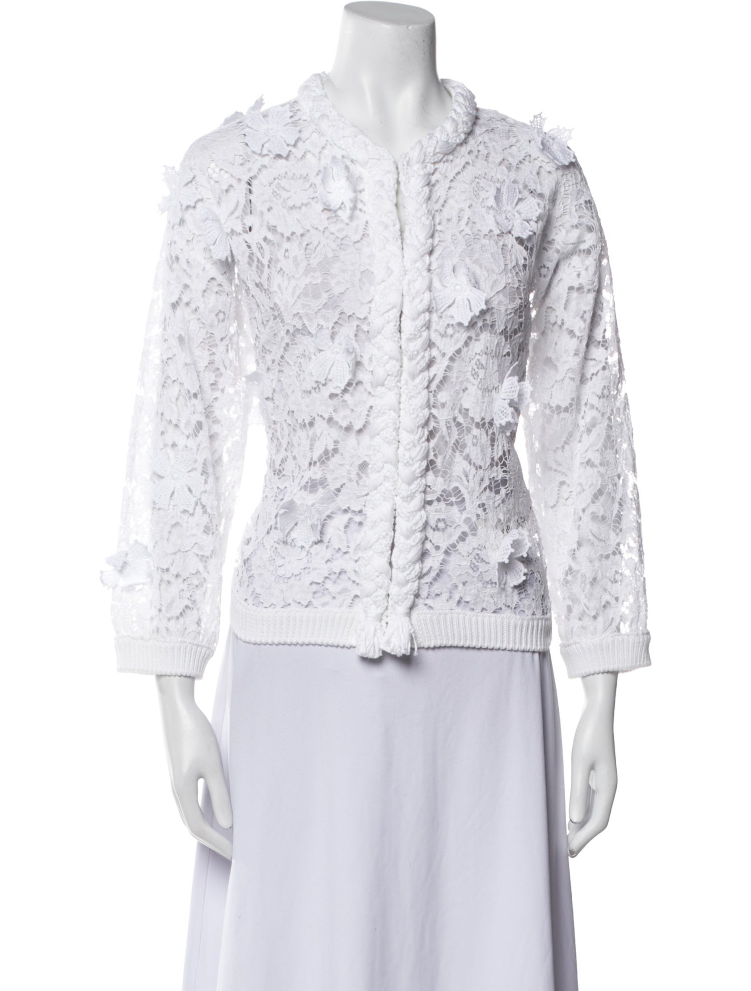 Valentino Lace Floral Print Sweater w/ Tags