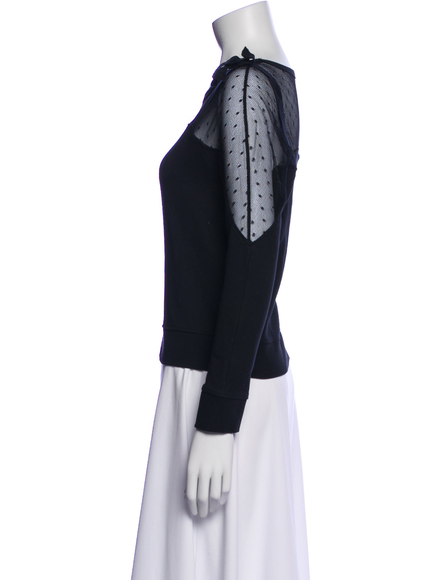 Valentino Bateau Neckline Long Sleeve Sweatshirt