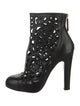 Valentino Leather Lasercut Accents Boots
