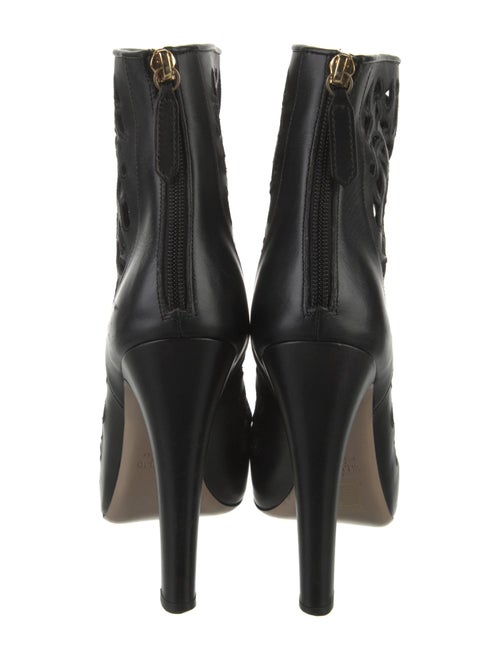 Valentino Leather Lasercut Accents Boots