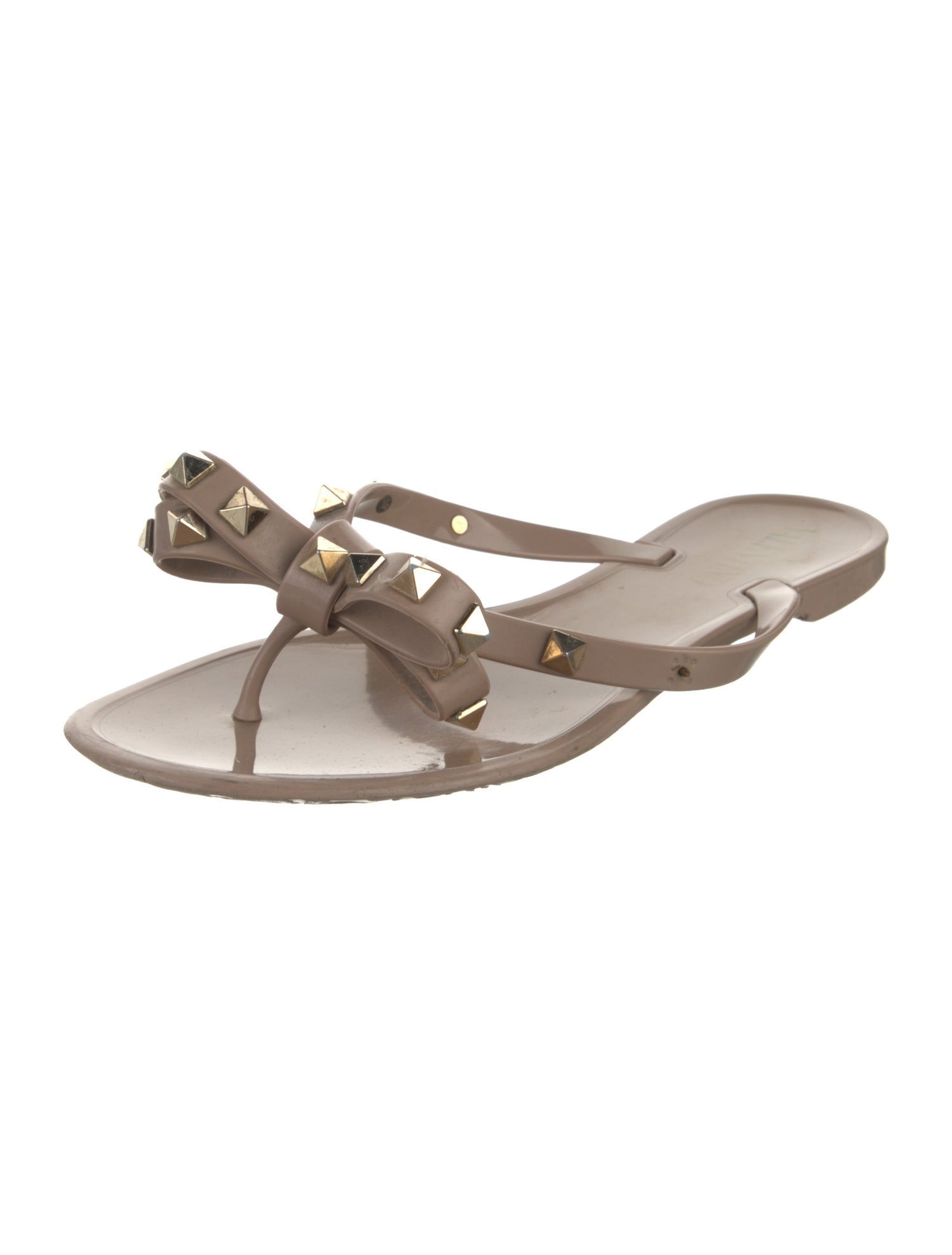 Valentino Rockstud Accents Rubber Slides