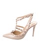 Valentino Rockstud Accents Patent Leather T-Strap Pumps