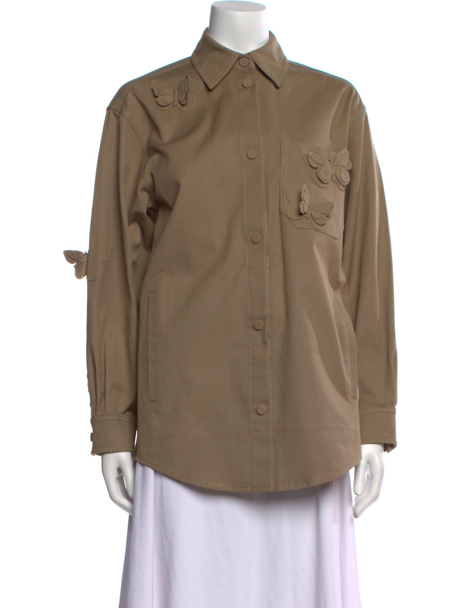 Valentino Long Sleeve Button-Up Top
