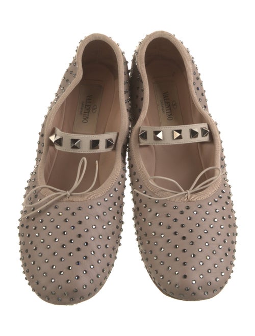Valentino Rockstud Accents Leather Mary Jane Flats