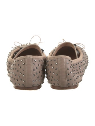 Valentino Rockstud Accents Leather Mary Jane Flats