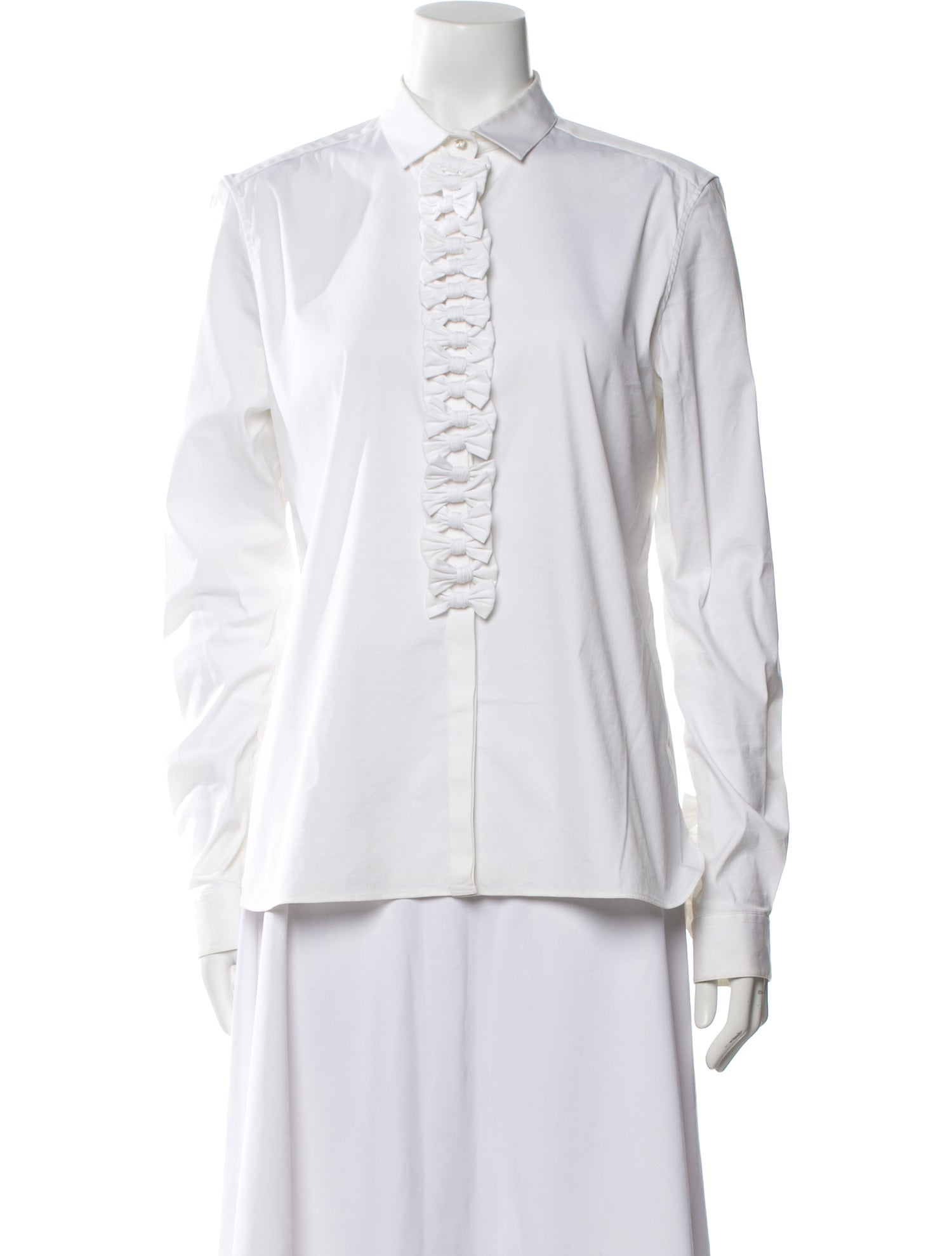 Valentino Long Sleeve Button-Up Top