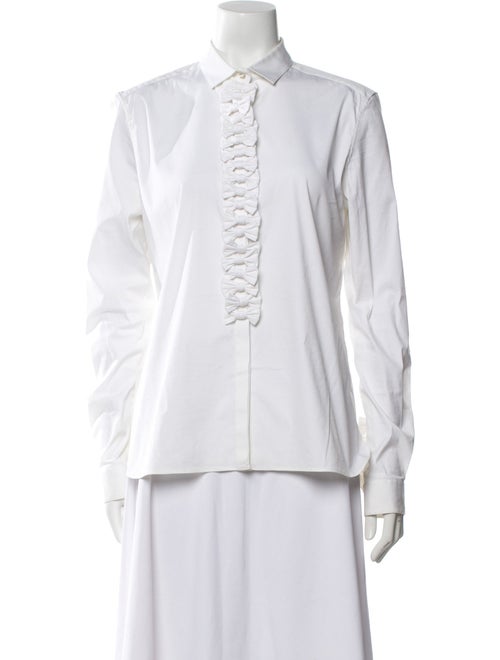 Valentino Long Sleeve Button-Up Top
