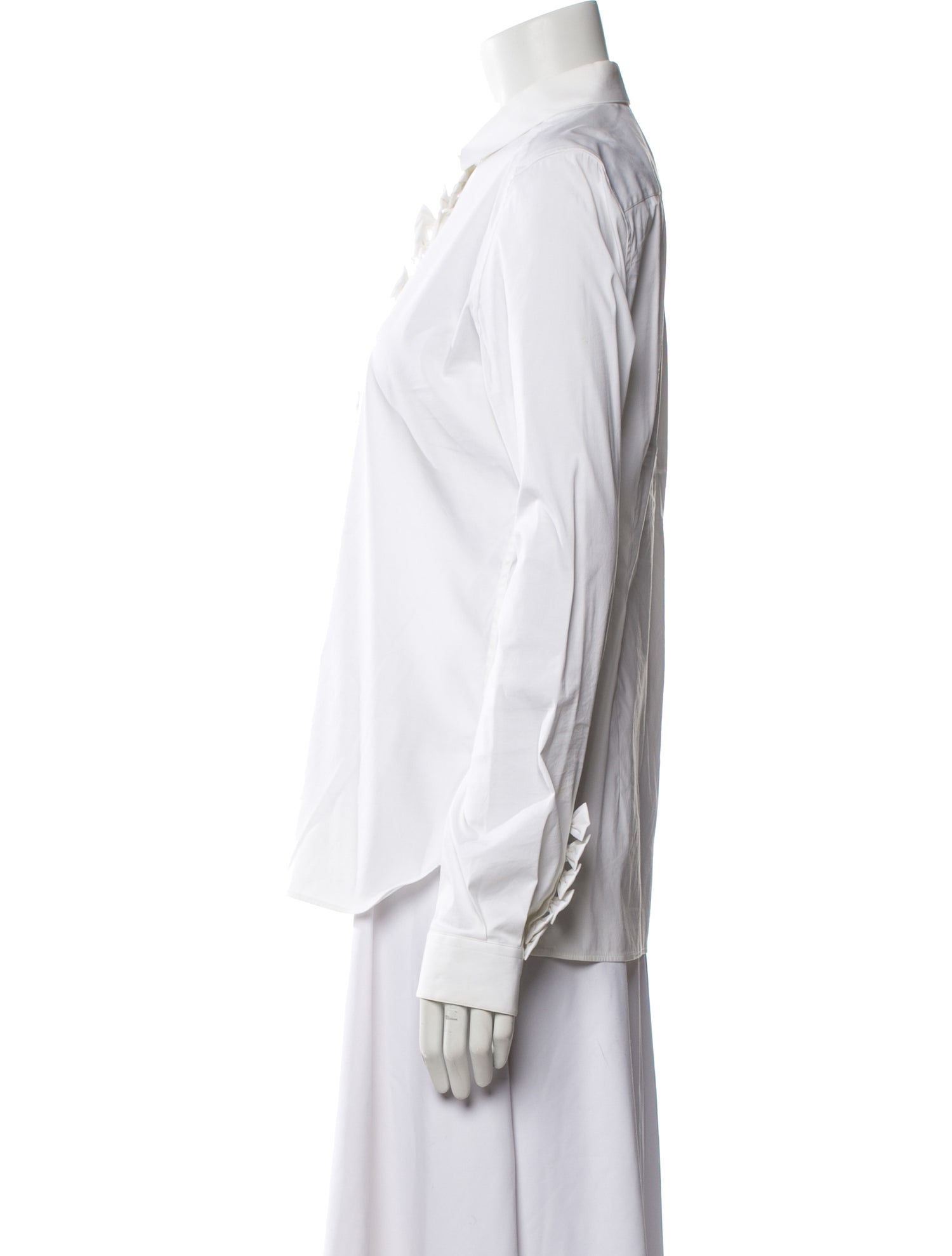 Valentino Long Sleeve Button-Up Top