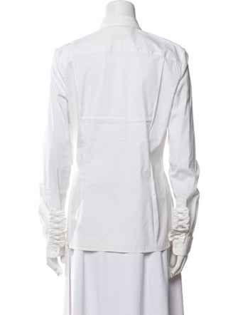 Valentino Long Sleeve Button-Up Top