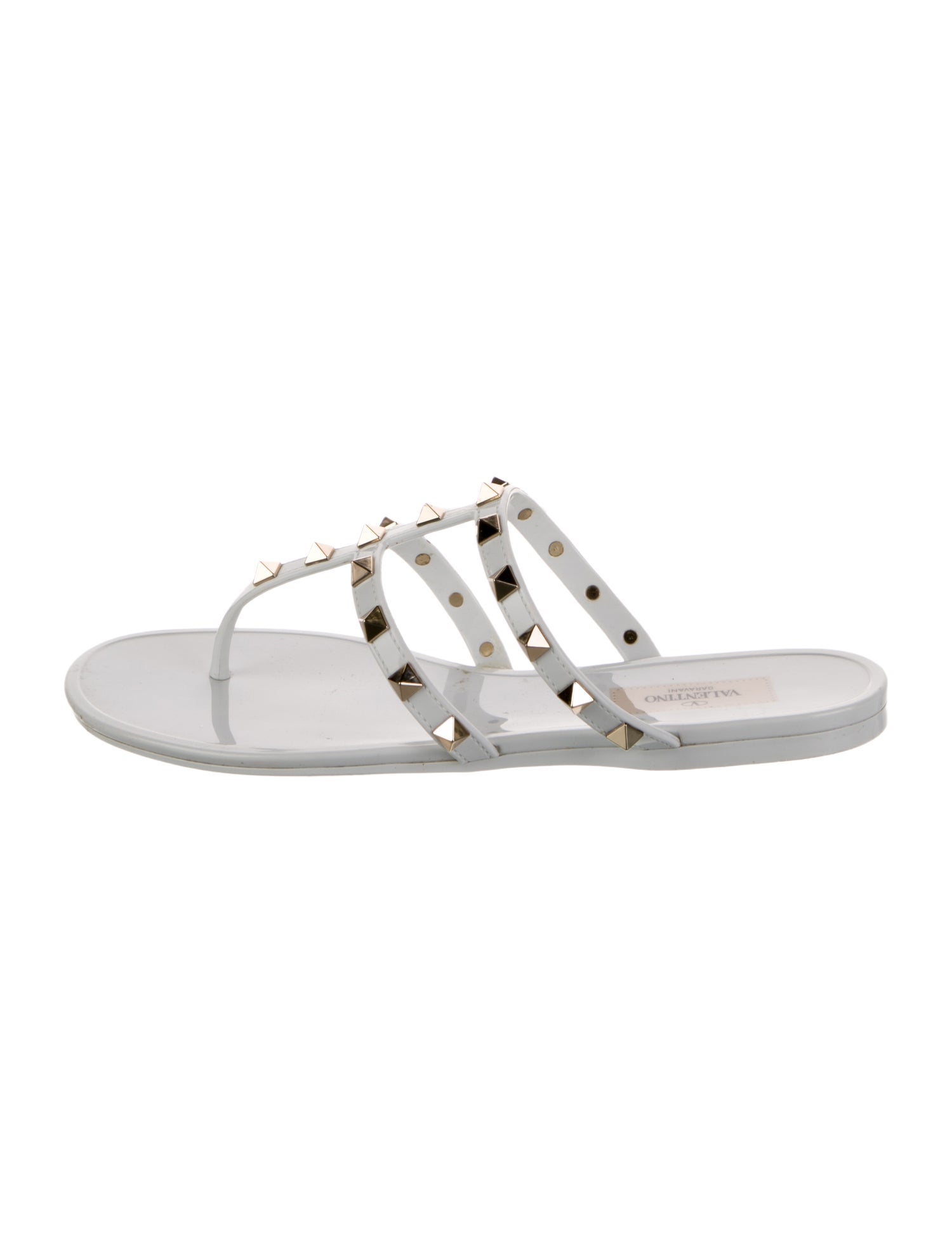 Valentino Rockstud Accents Rubber Slides