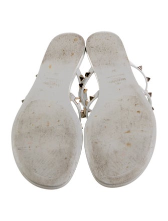 Valentino Rockstud Accents Rubber Slides
