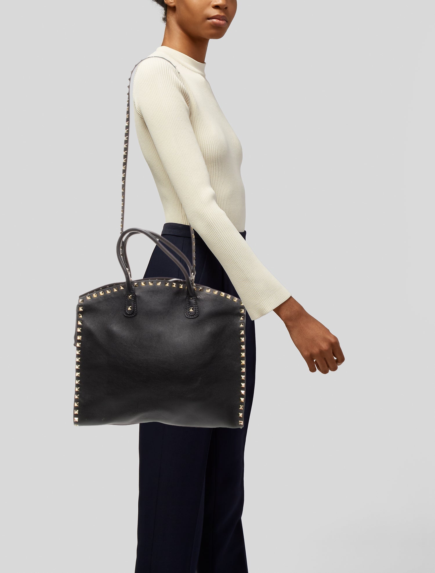 Valentino Rockstud Top Handle Bag