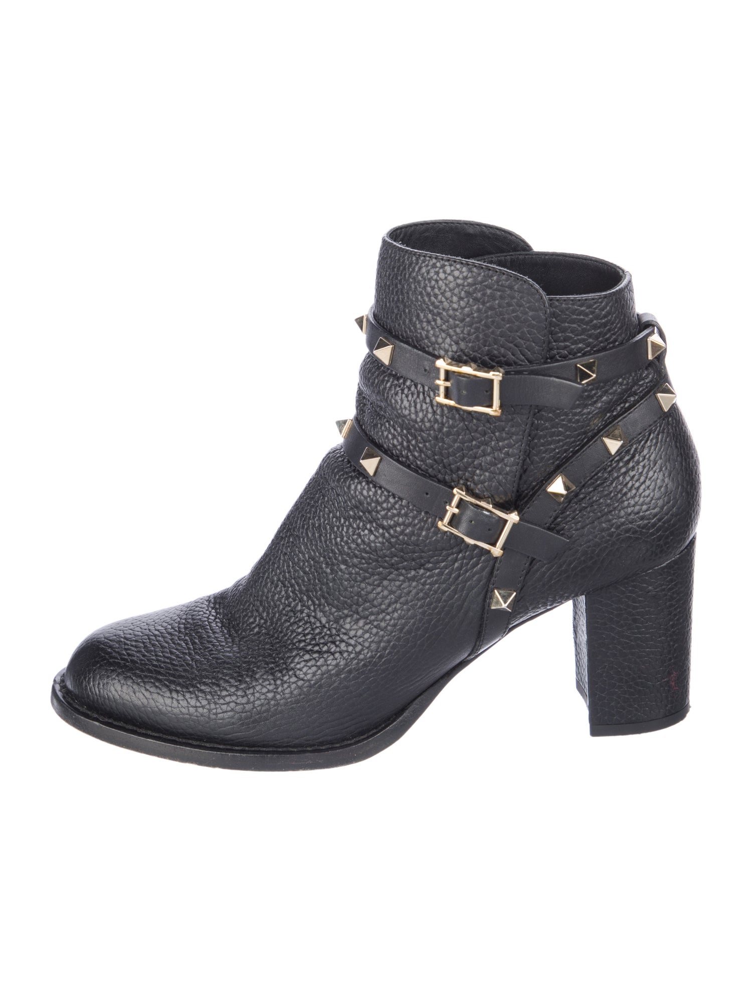 Valentino Rockstud Accents Leather Boots