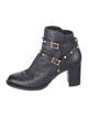Valentino Rockstud Accents Leather Boots