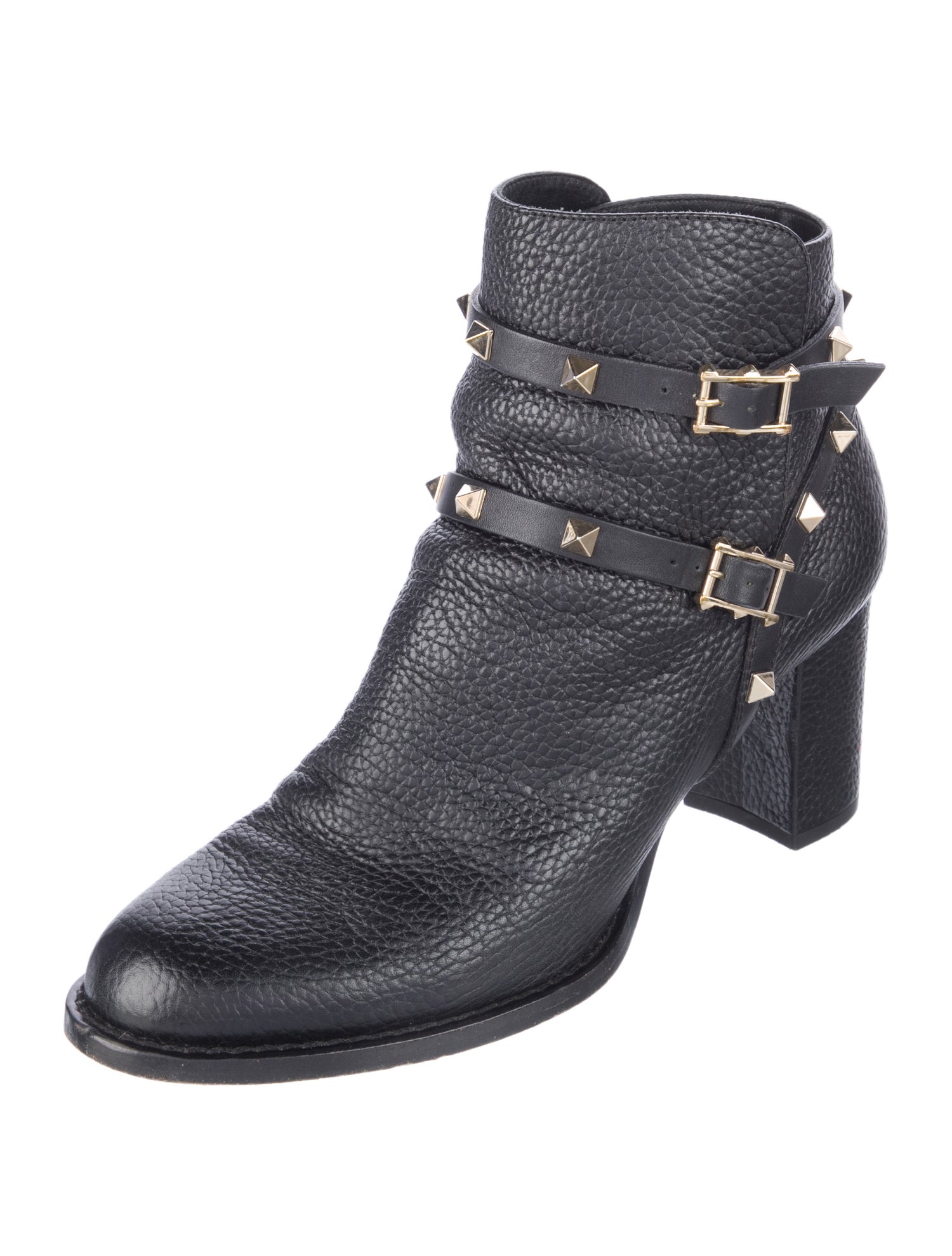 Valentino Rockstud Accents Leather Boots