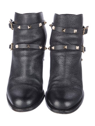 Valentino Rockstud Accents Leather Boots
