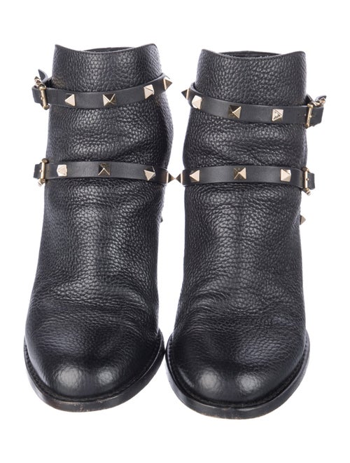 Valentino Rockstud Accents Leather Boots