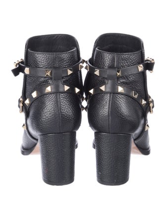 Valentino Rockstud Accents Leather Boots