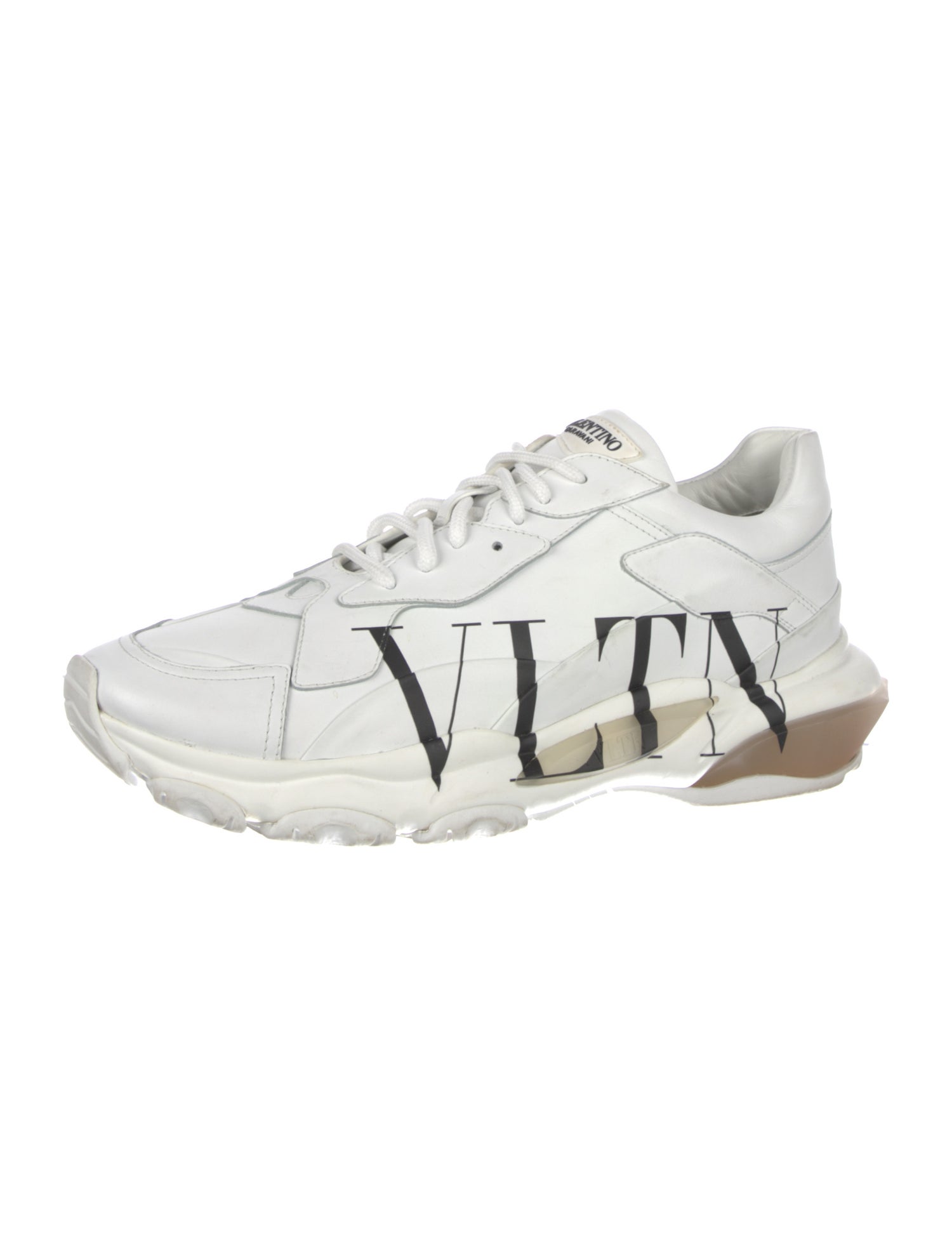 Valentino Leather Printed Athletic Sneakers